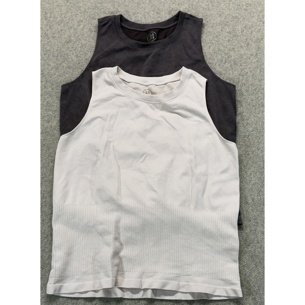 Sage Collective Womens Active Tank Top Black White Gym Athleisure S Lot Of 2